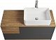 Акватон Мебель для ванной Терра 105 дуб кантри/антрацит с раковиной Mila – картинка-16